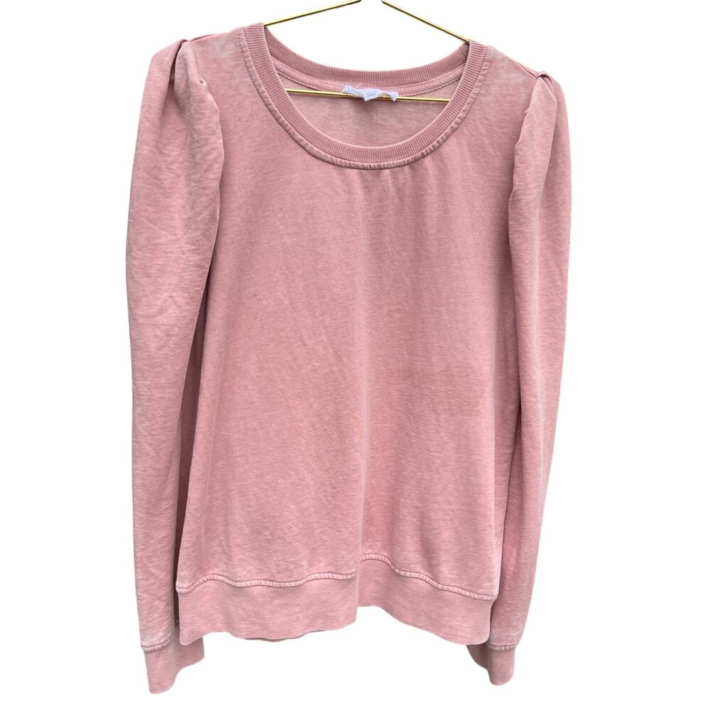 Anthropologie Jane + Delancey Womens MEDIUM Pink Long Sleeve Knit Sweatshirt Top